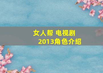 女人帮 电视剧 2013角色介绍